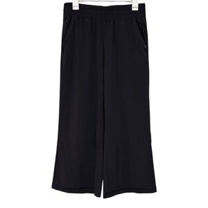 PrAna Wide Leg Crop Pants Black Size Medium Womens